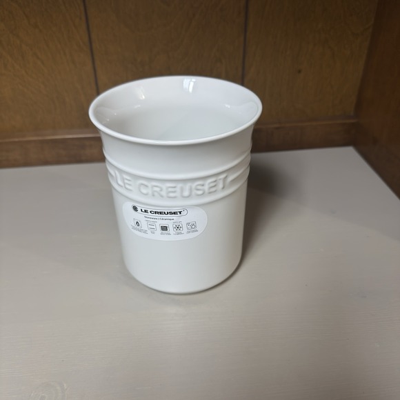 Le Creuset Utensil Crock 1L White NWT - Picture 2 of 9